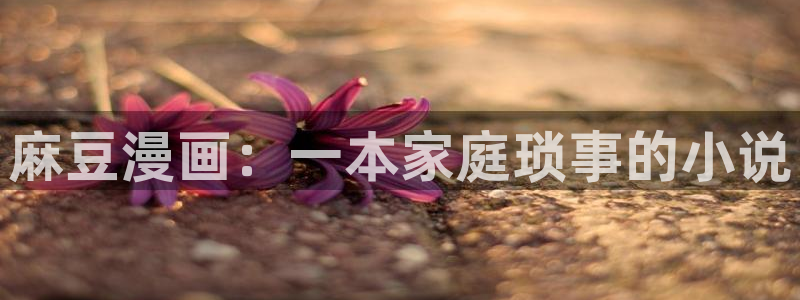 香蕉文化漫画app：麻豆漫画：一本家庭琐事的小说